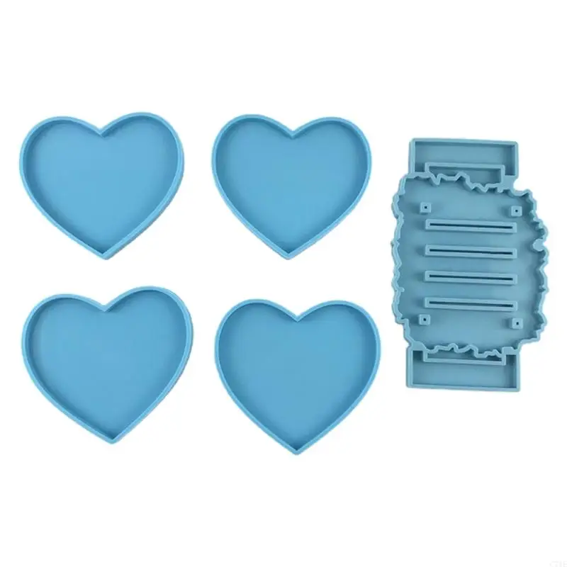 C71E 5 Pcs/Set Love Heart Shaped Epoxy Resin Mold Cup Mat Casting Silicone Mould DIY Crafts Jewelry Placement Plate
C71E 5 Pcs/Set Love Heart Shaped Epoxy Resin Mold Cup Mat Casting Silicone Mould DIY Crafts Jewelry Placement Plate