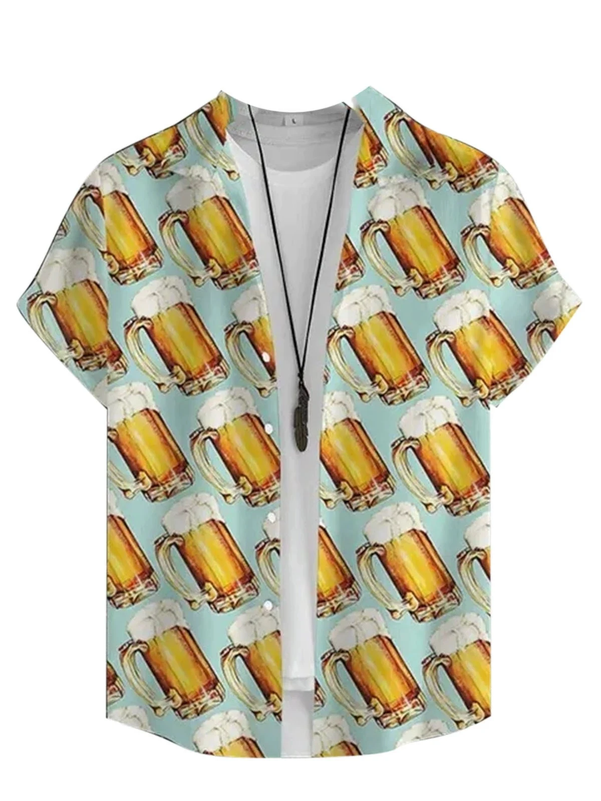 Men's ort Sve irt Button Collar Menswear Summer Loose Fit Printed Casual irt Youth Faion Chinese Brand
Men's ort Sve irt Button Collar Menswear Summer Loose Fit Printed Casual irt Youth Faion Chinese Brand