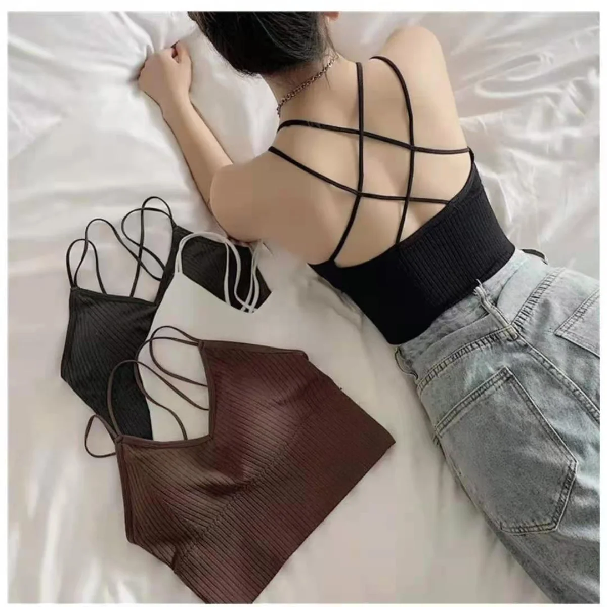 Version of The Internet Celebrity Belly Vest Sexy Back Bandeau Bra Women's Outer Wear Inner Gathering Bottom Wrap Underwear
Version of The Internet Celebrity Belly Vest Sexy Back Bandeau Bra Women's Outer Wear Inner Gathering Bottom Wrap Underwear