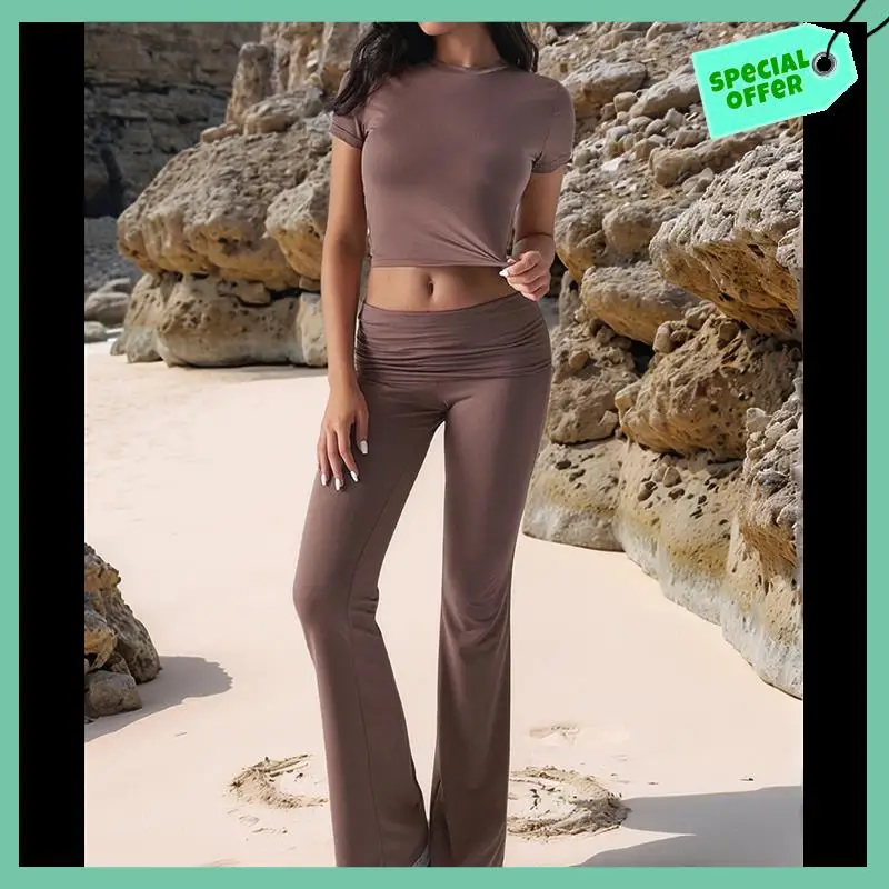 Sturdy Women's 2 Piece Outfits Lounge Sets Ruched Short Sleeve Tops High Waisted Wide Leg Pants Tracksuit Sets
Sturdy Women's 2 Piece Outfits Lounge Sets Ruched Short Sleeve Tops High Waisted Wide Leg Pants Tracksuit Sets