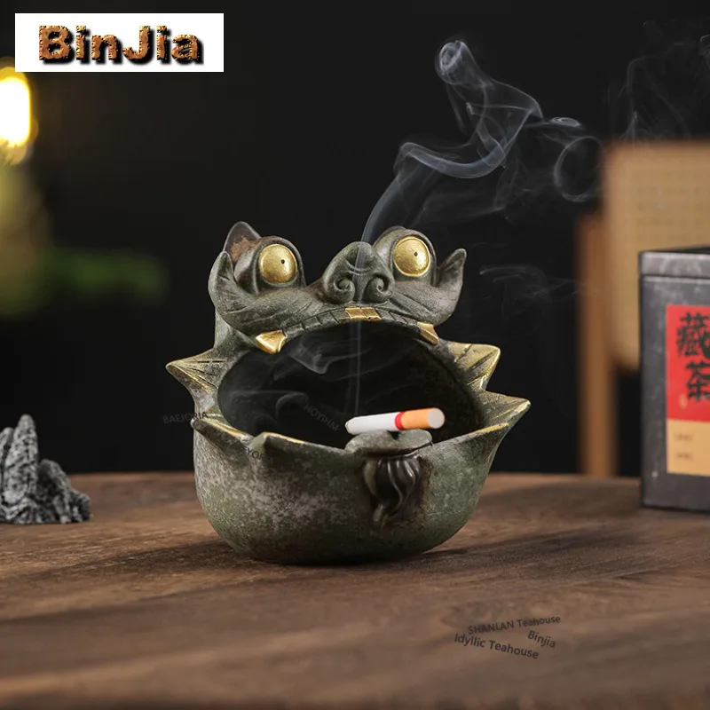 Bronze Kiln Fambe Tile Cat Ashtray Elegant Smoking Steamers Ash Tray Household Weed Smoking Drinkware Accessories Ornaments
Bronze Kiln Fambe Tile Cat Ashtray Elegant Smoking Steamers Ash Tray Household Weed Smoking Drinkware Accessories Ornaments