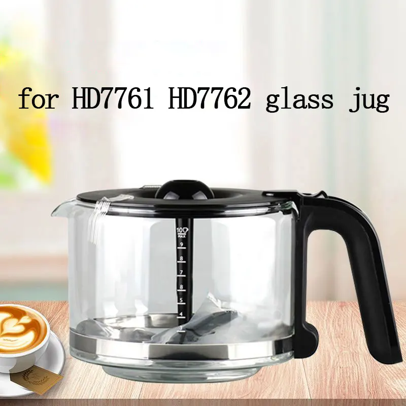 Coffee Machine Glass Jug for Philips HD7761 HD7762 HD7765 HD7766 HD7767 HD7768/7769 Coffee Machine Glass Pot Accessories Replace
Coffee Machine Glass Jug for Philips HD7761 HD7762 HD7765 HD7766 HD7767 HD7768/7769 Coffee Machine Glass Pot Accessories Replace