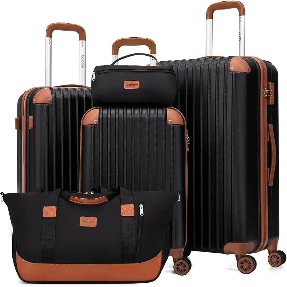 5-Piece Hard Shell Suitcase Set with Wheels, ABS Luggage with TSA Lock and Spinner Wheels for Durable Travel
5-Piece Hard Shell Suitcase Set with Wheels, ABS Luggage with TSA Lock and Spinner Wheels for Durable Travel
