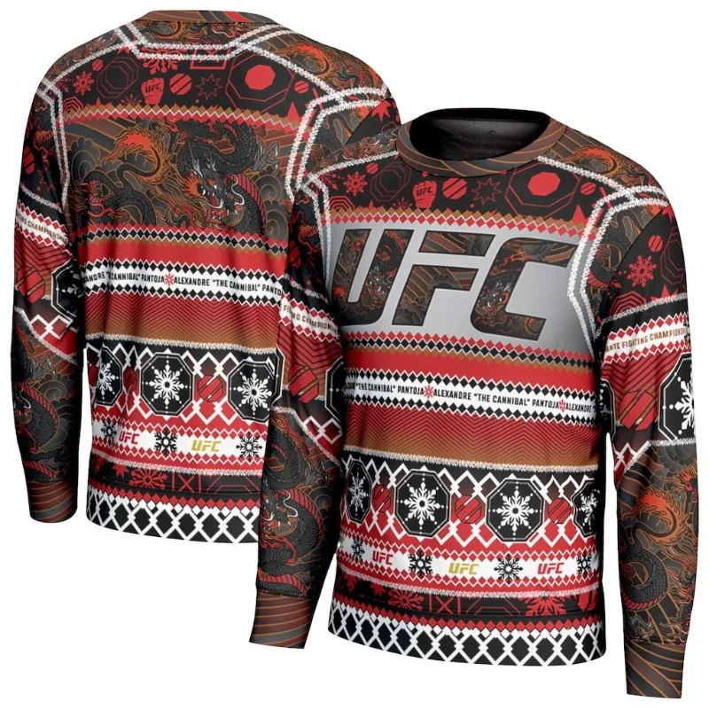 UFC Men's ProSphere Red Alexandre Pantoja 2025 Holiday Sweater Men Women MMA Fan Long Sleeve Autumn/Winter Oversized Sweatshirt
UFC Men's ProSphere Red Alexandre Pantoja 2025 Holiday Sweater Men Women MMA Fan Long Sleeve Autumn/Winter Oversized Sweatshirt