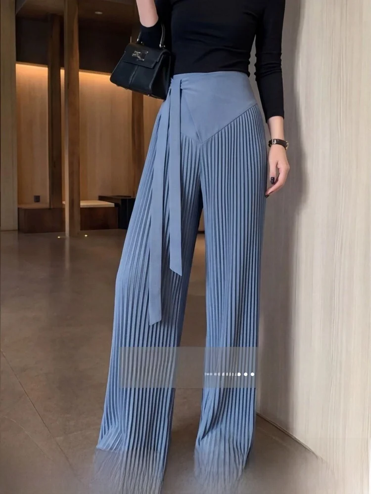 High Waist Straight Leg Pants Women's Folded Wide Leg Pants Slimming Effect Casual Trousers Korean Style Commute Wind
High Waist Straight Leg Pants Women's Folded Wide Leg Pants Slimming Effect Casual Trousers Korean Style Commute Wind