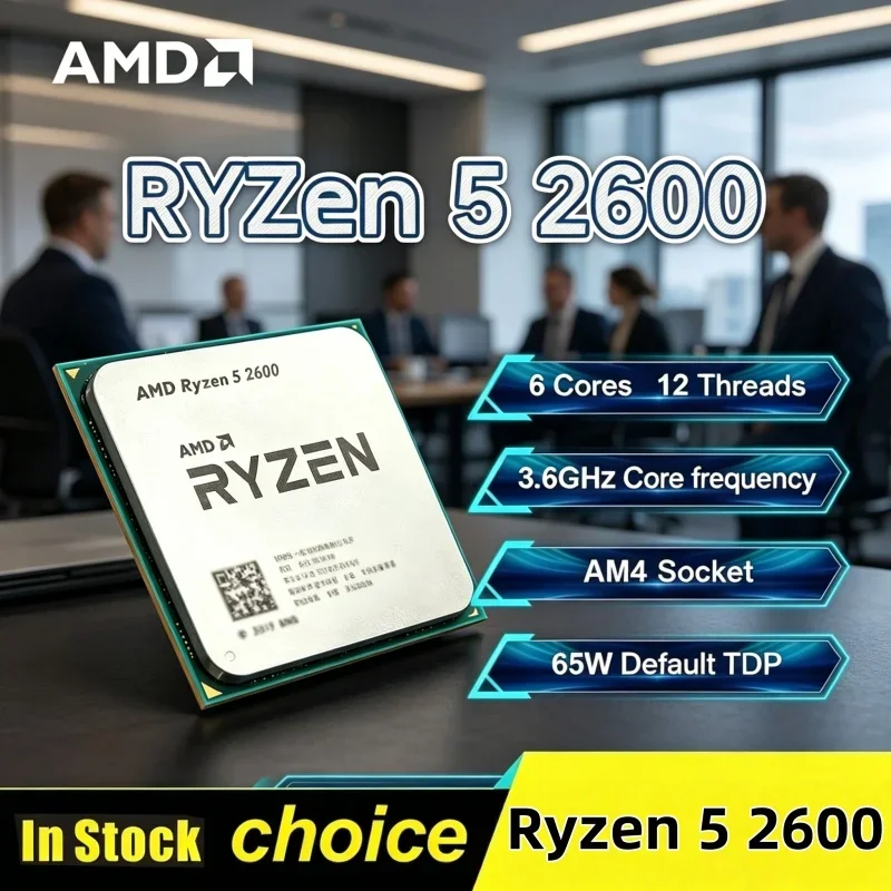 Efficient Socket AM4 CPU AMD Ryzen 5 2600 Processor Running At 3.4GHz With Full 6-Core 12-Thread Layout For Smooth System
Efficient Socket AM4 CPU AMD Ryzen 5 2600 Processor Running At 3.4GHz With Full 6-Core 12-Thread Layout For Smooth System