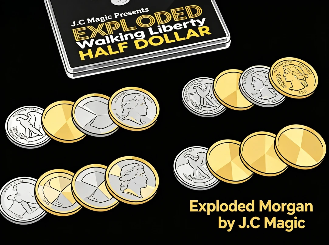 Exploded Morgan (4 to 16 Coin ) Magic Tricks Magician Close Up Illusions Prop Gimmick Multiply Coin Appearing Disappearing Magia
Exploded Morgan (4 to 16 Coin ) Magic Tricks Magician Close Up Illusions Prop Gimmick Multiply Coin Appearing Disappearing Magia