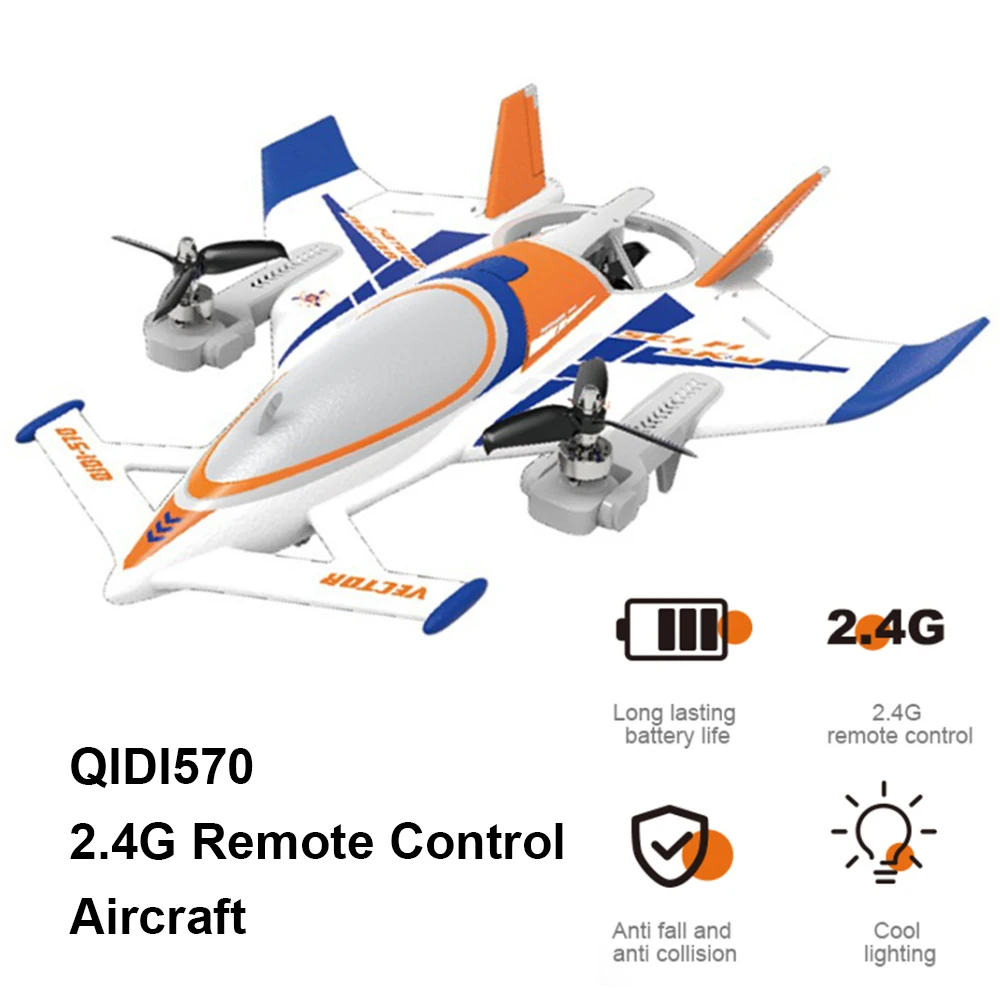 2.4G Remote Control Aircraft QIDI570 Brushless Motor 3-Axis Vector Aircraft 8-Channel Fixed-Wing Aircraft Model Children'S Toy
2.4G Remote Control Aircraft QIDI570 Brushless Motor 3-Axis Vector Aircraft 8-Channel Fixed-Wing Aircraft Model Children'S Toy