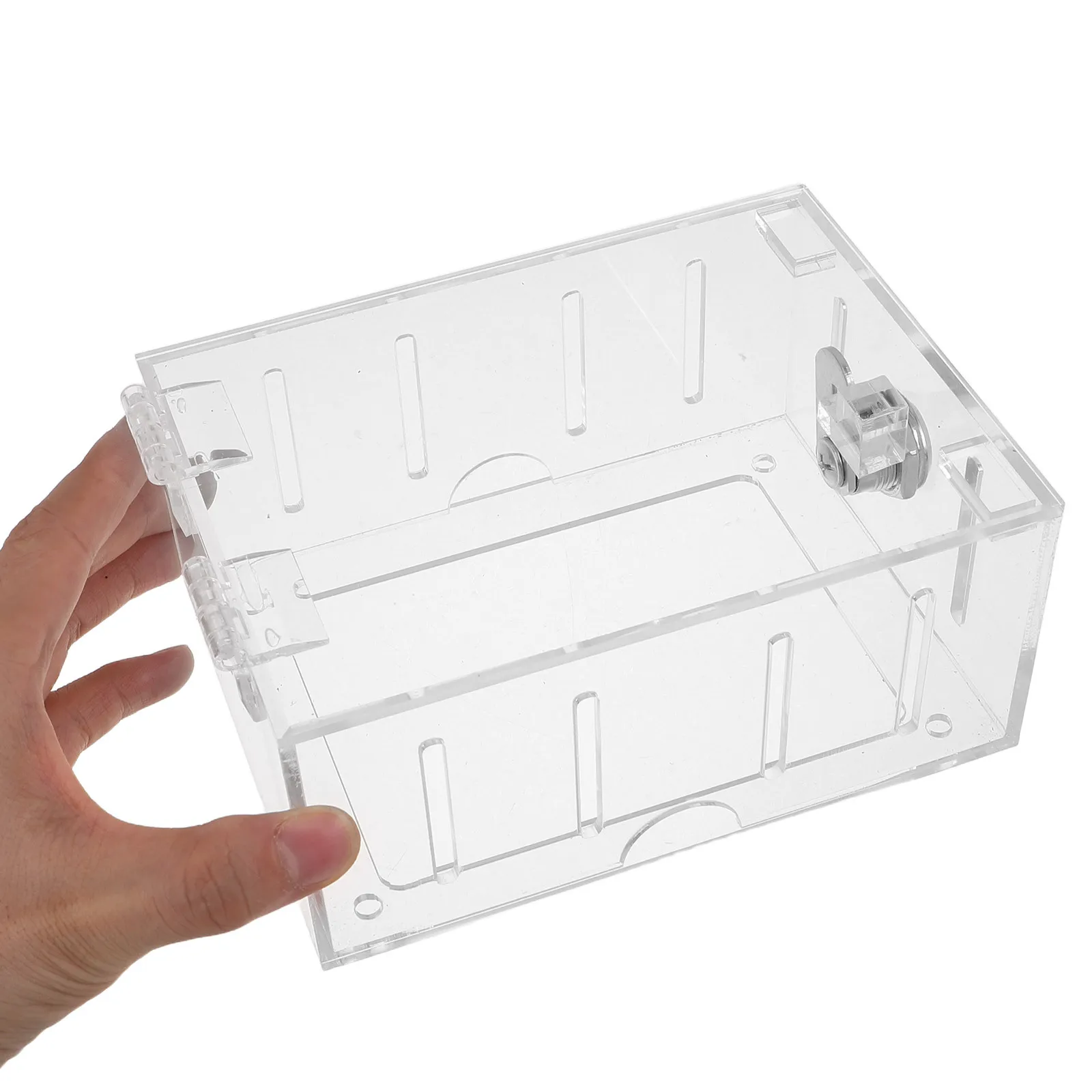 Clear Acrylic Thermostat Lock Box Cover 6x4.3 Inch Lockable Wall-Mounted Protection Case for Indoor Outdoor Use Clear Thermostat
Clear Acrylic Thermostat Lock Box Cover 6x4.3 Inch Lockable Wall-Mounted Protection Case for Indoor Outdoor Use Clear Thermostat