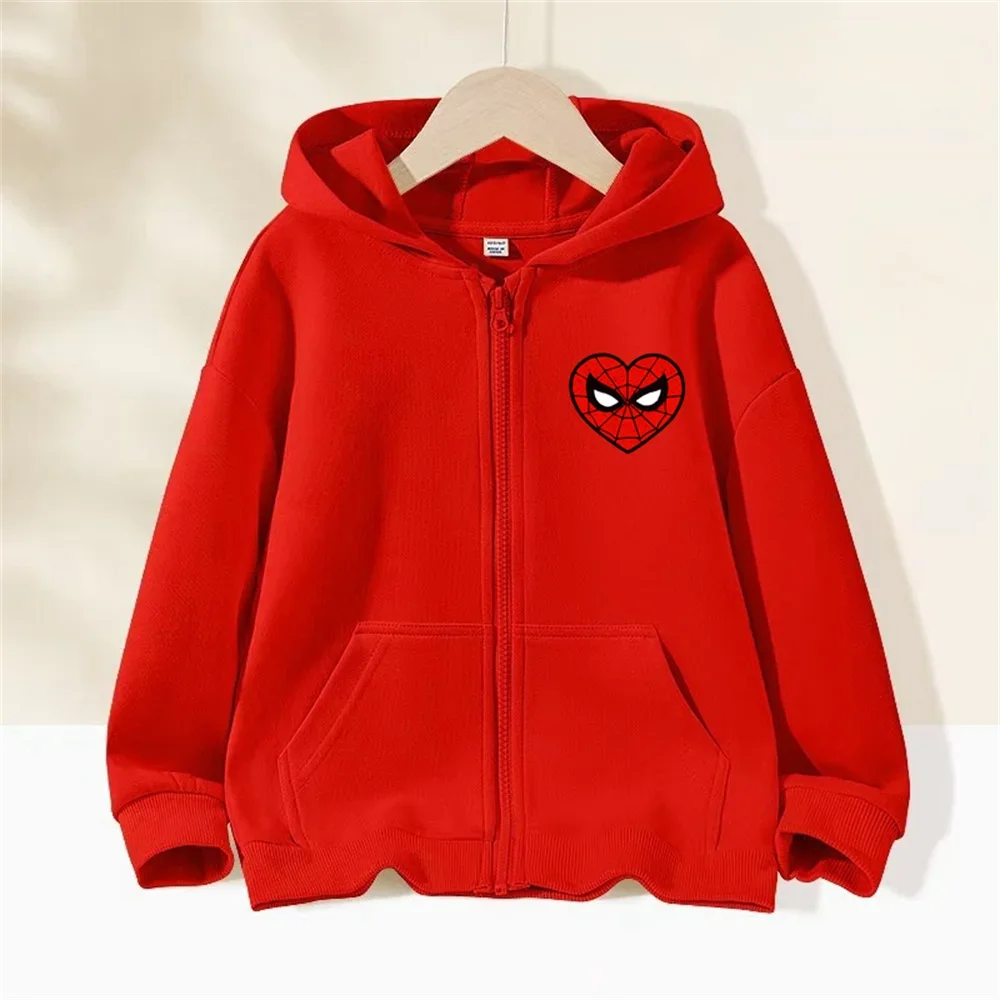 Children's Zip-up Hoodie Cartoon Marvel Spider-Man Printed Spring Long-sleeved Sweatshirt Casual Top Boy/girl Clothing Sweater
Children's Zip-up Hoodie Cartoon Marvel Spider-Man Printed Spring Long-sleeved Sweatshirt Casual Top Boy/girl Clothing Sweater