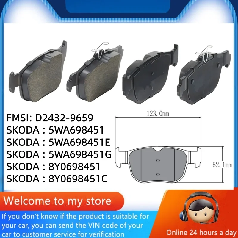 Для ŠKODA Octavia PRO (NX) Octavia (NX) задние тормозные колодки 5WA698451 5WA698451E 5WA698451G 8Y0698451 8Y0698451C/автозапчасти -03034
Для ŠKODA Octavia PRO (NX) Octavia (NX) задние тормозные колодки 5WA698451 5WA698451E 5WA698451G 8Y0698451 8Y0698451C/автозапчасти -03034