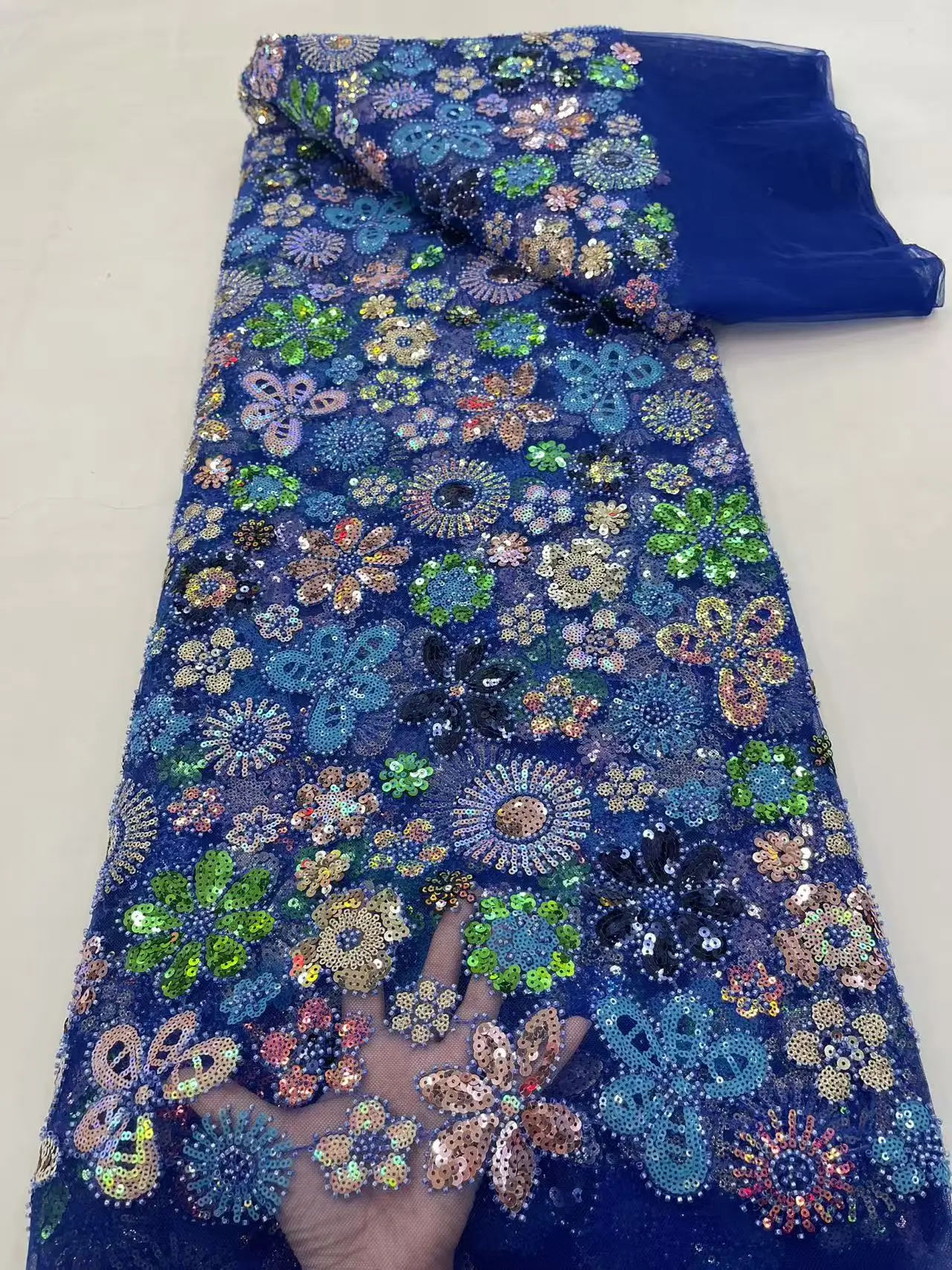 Nigerian Lace Fabric 5 Yards High Quality 2026 African Blue Fabric Luxury Beaded Fabric Luxury Beaded Fabric For Dresses Hm225-1
Nigerian Lace Fabric 5 Yards High Quality 2026 African Blue Fabric Luxury Beaded Fabric Luxury Beaded Fabric For Dresses Hm225-1