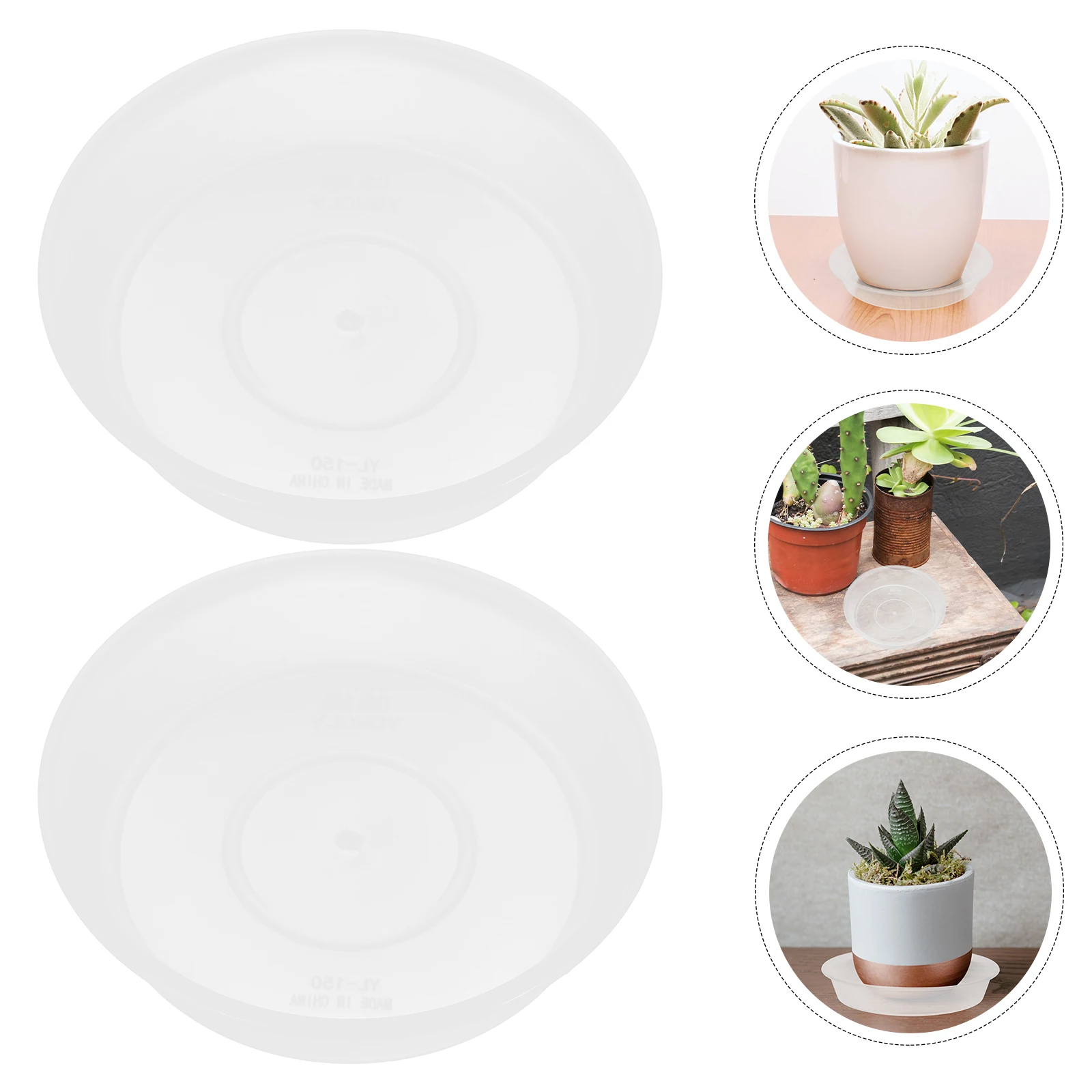 10 Pcs Draining Flower Pot Tray Water Plants Flowerpot Potted Trays Transparent Pp Garden Saucers
10 Pcs Draining Flower Pot Tray Water Plants Flowerpot Potted Trays Transparent Pp Garden Saucers