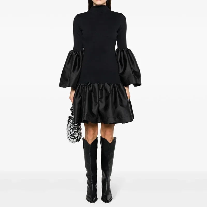 Customized High Neck Long Sleeve Evening Dress 2025 Elegant Black Short Prom Dress Ruched Birthday Dress for Special Occasions
Customized High Neck Long Sleeve Evening Dress 2025 Elegant Black Short Prom Dress Ruched Birthday Dress for Special Occasions