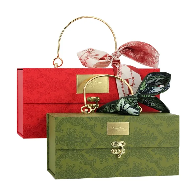 Book Shaped Paper Gift Box Metal Handle Wedding Party Bridesmaid gifts Packaging Cardboard Carton With Colorful Silk Scarf
Book Shaped Paper Gift Box Metal Handle Wedding Party Bridesmaid gifts Packaging Cardboard Carton With Colorful Silk Scarf