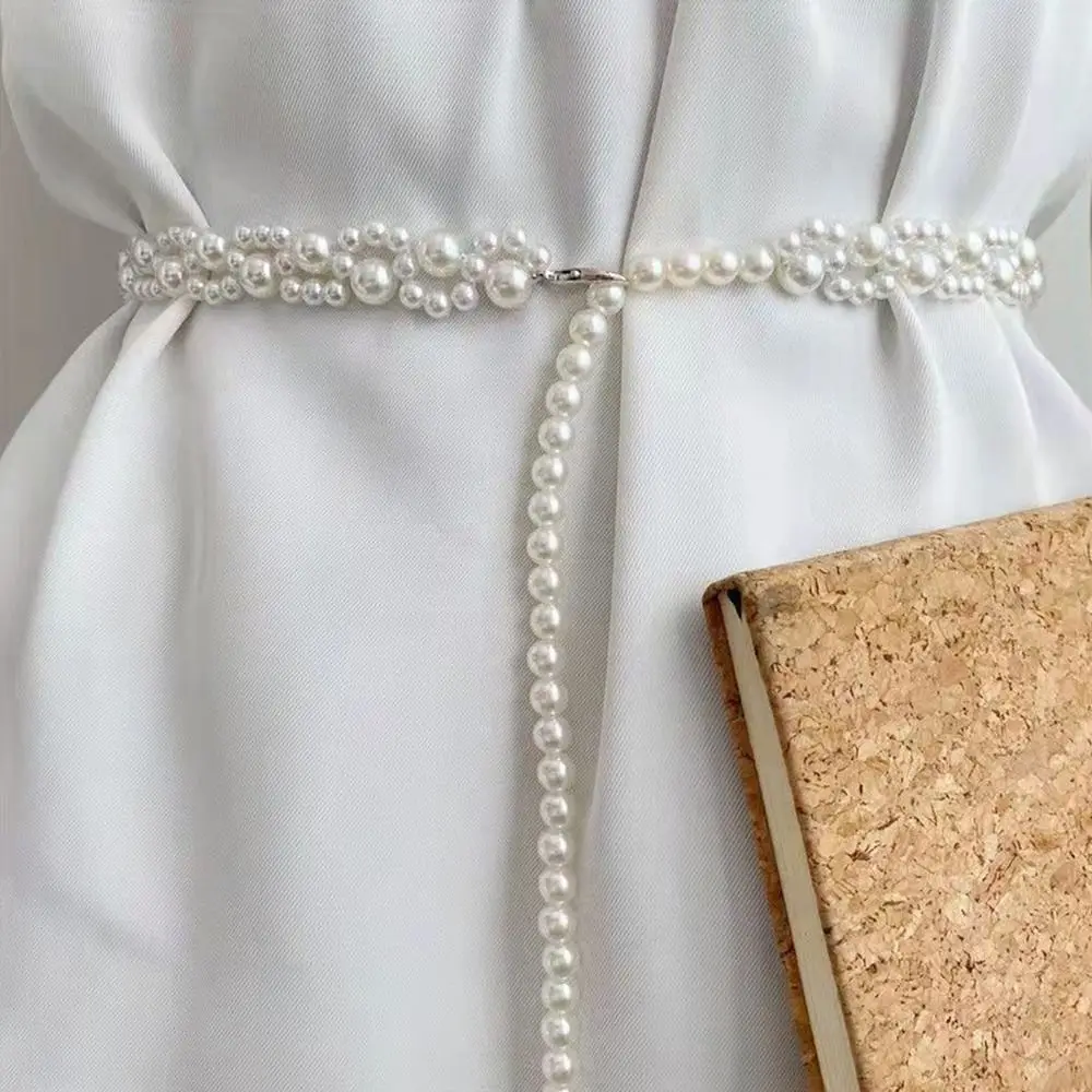 Women Pearl Chain Belt Waist Chain Wedding Pearl Belt Waist Belt Slim Girdle Waist Strap
Women Pearl Chain Belt Waist Chain Wedding Pearl Belt Waist Belt Slim Girdle Waist Strap