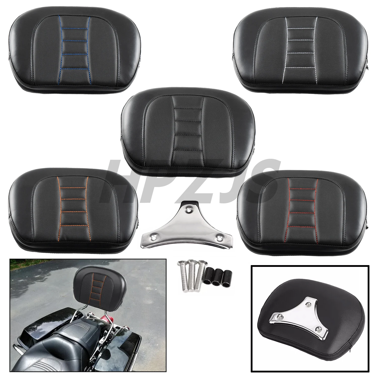 Motorcycle Passenger Sissy Bar Backrest Pad Chrome Bracket For Harley Touring CVO Street Bob Road King Electra Glide 1997-2024
Motorcycle Passenger Sissy Bar Backrest Pad Chrome Bracket For Harley Touring CVO Street Bob Road King Electra Glide 1997-2024