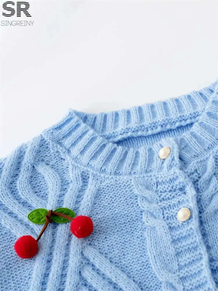 BabYoung 3D Cherry Sweet Sweater Women Fashion O Neck Long Sleeve 2024 Korean Style Winter Thick Streetwear Slim Chic Cardigan
BabYoung 3D Cherry Sweet Sweater Women Fashion O Neck Long Sleeve 2024 Korean Style Winter Thick Streetwear Slim Chic Cardigan
