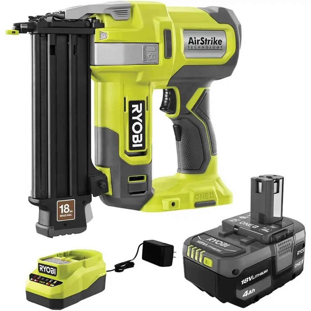 18V 18-Gauge Cordless Brad Nailer with Battery and Bulk Packaged Kit
18V 18-Gauge Cordless Brad Nailer with Battery and Bulk Packaged Kit