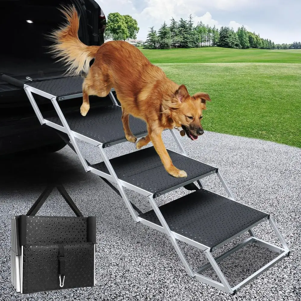 Pet Stairs for Senior Dogs, 4-Step, Black, Holds Up to 250 Pounds
Pet Stairs for Senior Dogs, 4-Step, Black, Holds Up to 250 Pounds