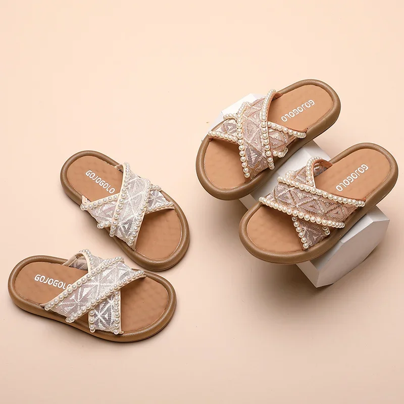 Summer Fashion Kids Comfortable Beach EVA Elegant Beaded Round Head Beautiful Baby Girls Children's Student Casual Flat Slippers
Summer Fashion Kids Comfortable Beach EVA Elegant Beaded Round Head Beautiful Baby Girls Children's Student Casual Flat Slippers