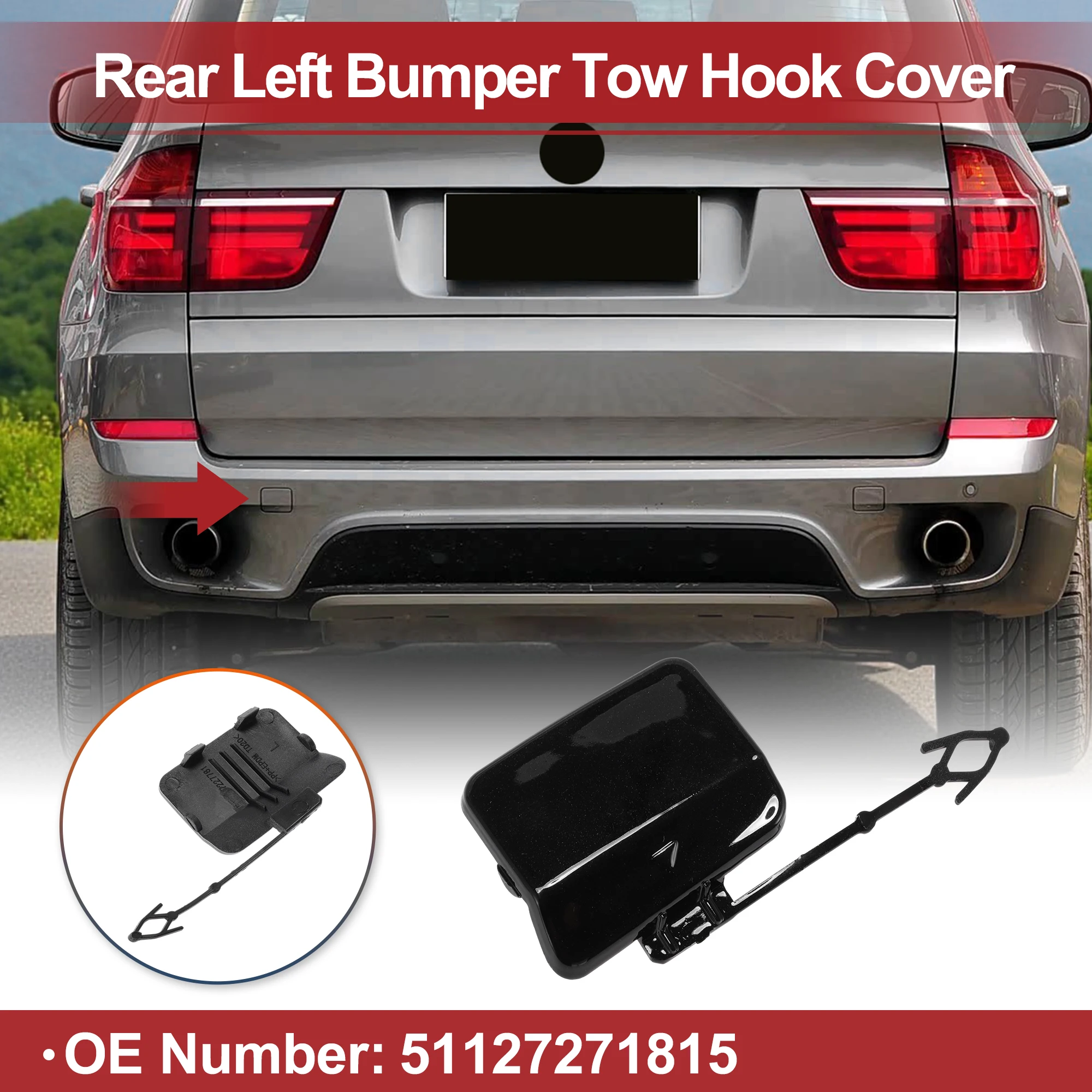 X Autohaux Car Tow Hook Cover Cap for BMW X5 E70 2011-2013 Hook No.51127271815 Black
X Autohaux Car Tow Hook Cover Cap for BMW X5 E70 2011-2013 Hook No.51127271815 Black