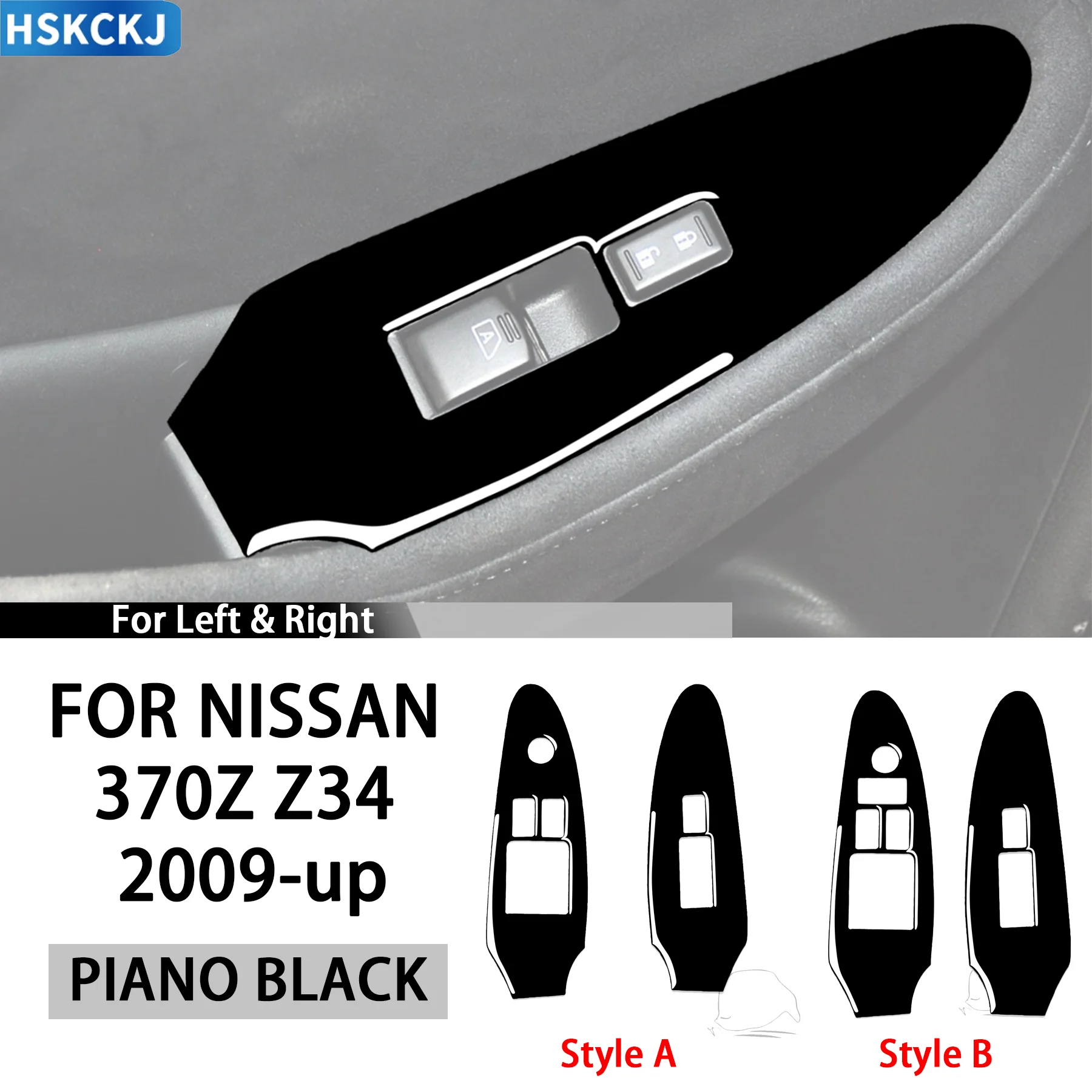 FOR NISSAN 370Z Z34 2009-up Car Interior Accessories Window Side Door Lifting Control Switch Panel Decor Piano Black Sticker
FOR NISSAN 370Z Z34 2009-up Car Interior Accessories Window Side Door Lifting Control Switch Panel Decor Piano Black Sticker