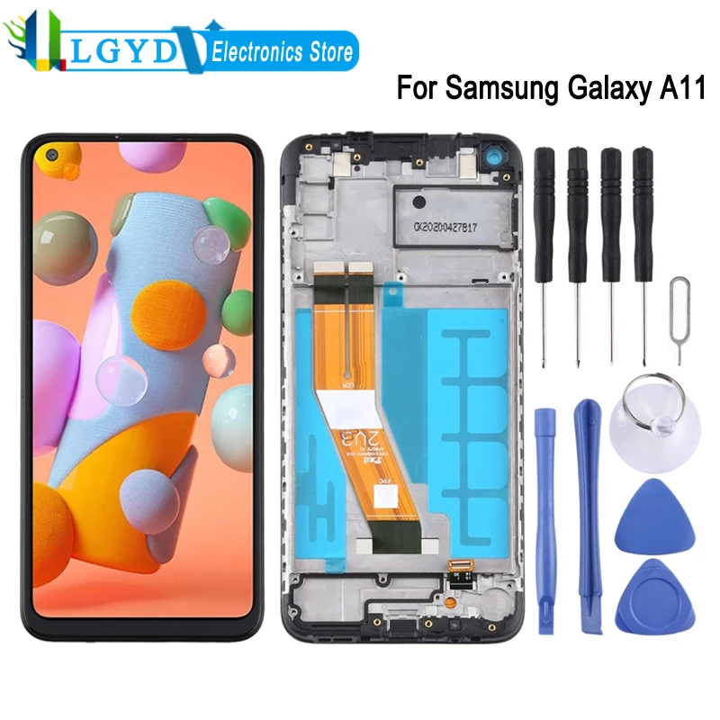 LCD Screen with Frame For Samsung Galaxy A11 Phone LCD Screen Display and Digitizer Full Assembly Replacement Part
LCD Screen with Frame For Samsung Galaxy A11 Phone LCD Screen Display and Digitizer Full Assembly Replacement Part
