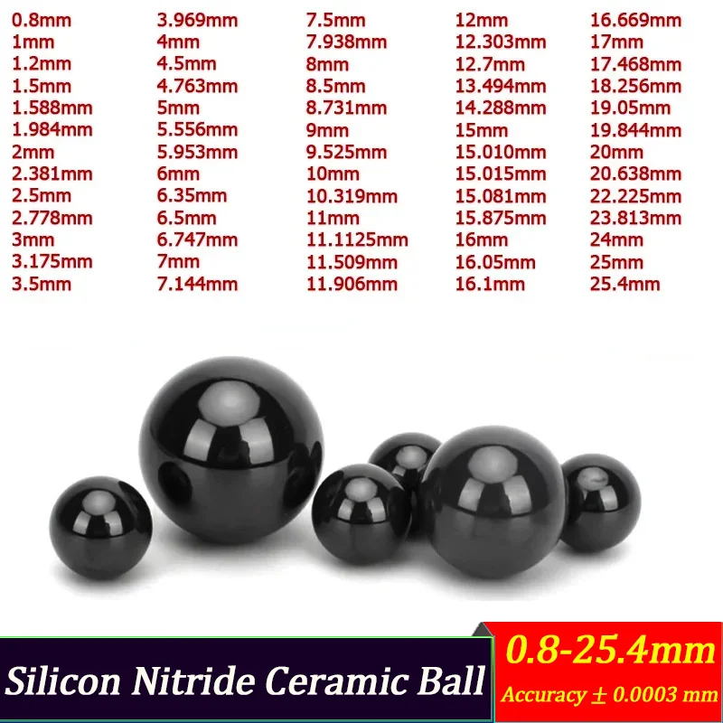 Si3N4 Silicon Nitride Ceramic Ball 6.5-25.4mm | Precision Bearing Balls | Wear/Corrosion-Resistant | Aerospace & Machinery Parts
Si3N4 Silicon Nitride Ceramic Ball 6.5-25.4mm | Precision Bearing Balls | Wear/Corrosion-Resistant | Aerospace & Machinery Parts