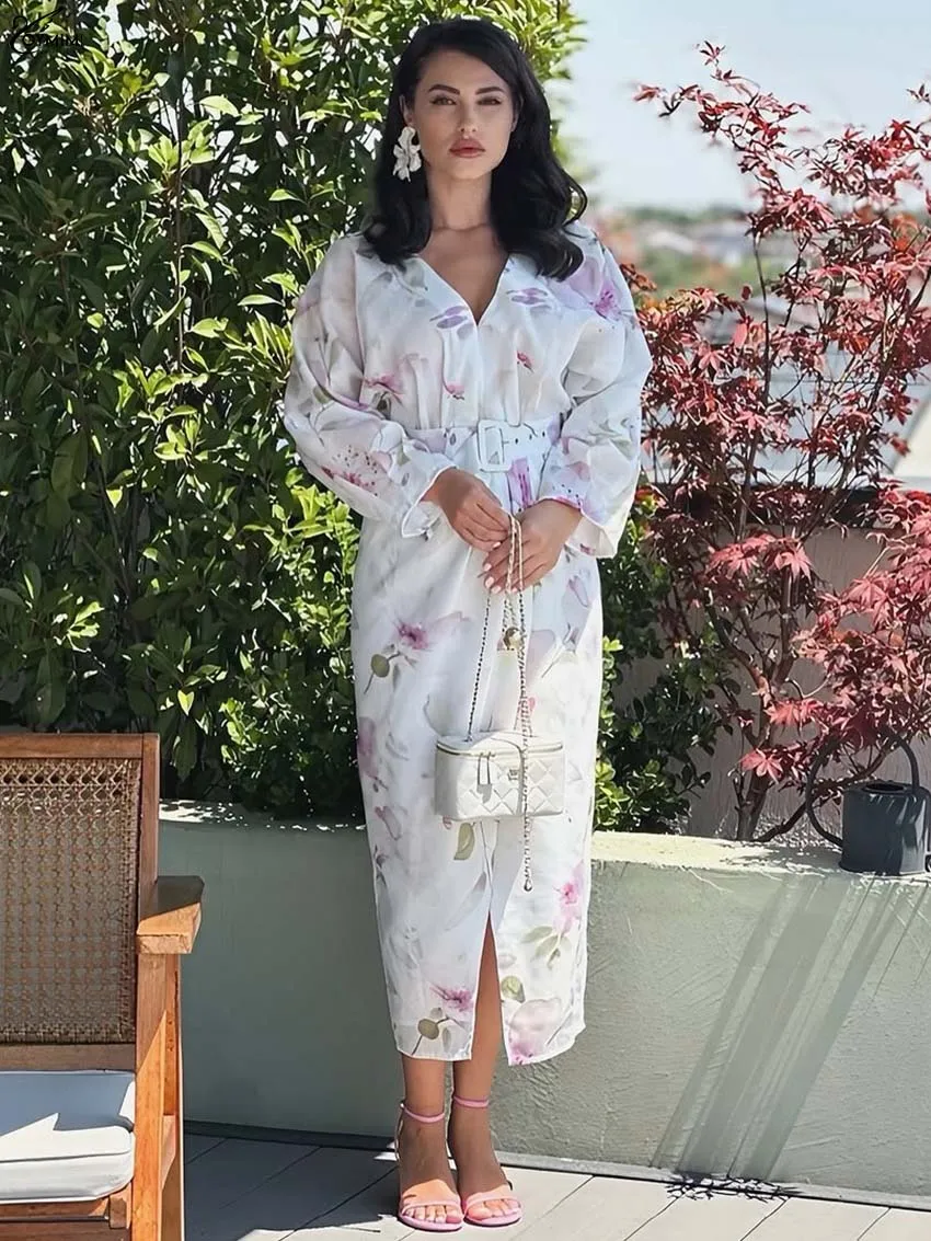 Oymimi Elegant Pink Print Dresses For Woman Fashion V-Neck Long Sleeve Open Back Dresses Causal Lace-Up Straight Mid-Calf Dress
Oymimi Elegant Pink Print Dresses For Woman Fashion V-Neck Long Sleeve Open Back Dresses Causal Lace-Up Straight Mid-Calf Dress