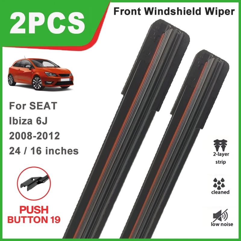 24"+16" Double Rubber Front Wiper Blades, Windscreen Windshield Replacement Parts For SEAT Ibiza 6J 2008-2012 2009 2010 2011
24"+16" Double Rubber Front Wiper Blades, Windscreen Windshield Replacement Parts For SEAT Ibiza 6J 2008-2012 2009 2010 2011