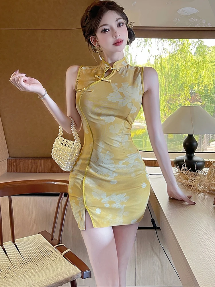 2026 Fashion Floral Mesh Chic Sleeveless Dress Women Elegant Bodycon Hip Wrap Short Dress 2026 Korean Vintage Cheongsam Dresses
2026 Fashion Floral Mesh Chic Sleeveless Dress Women Elegant Bodycon Hip Wrap Short Dress 2026 Korean Vintage Cheongsam Dresses