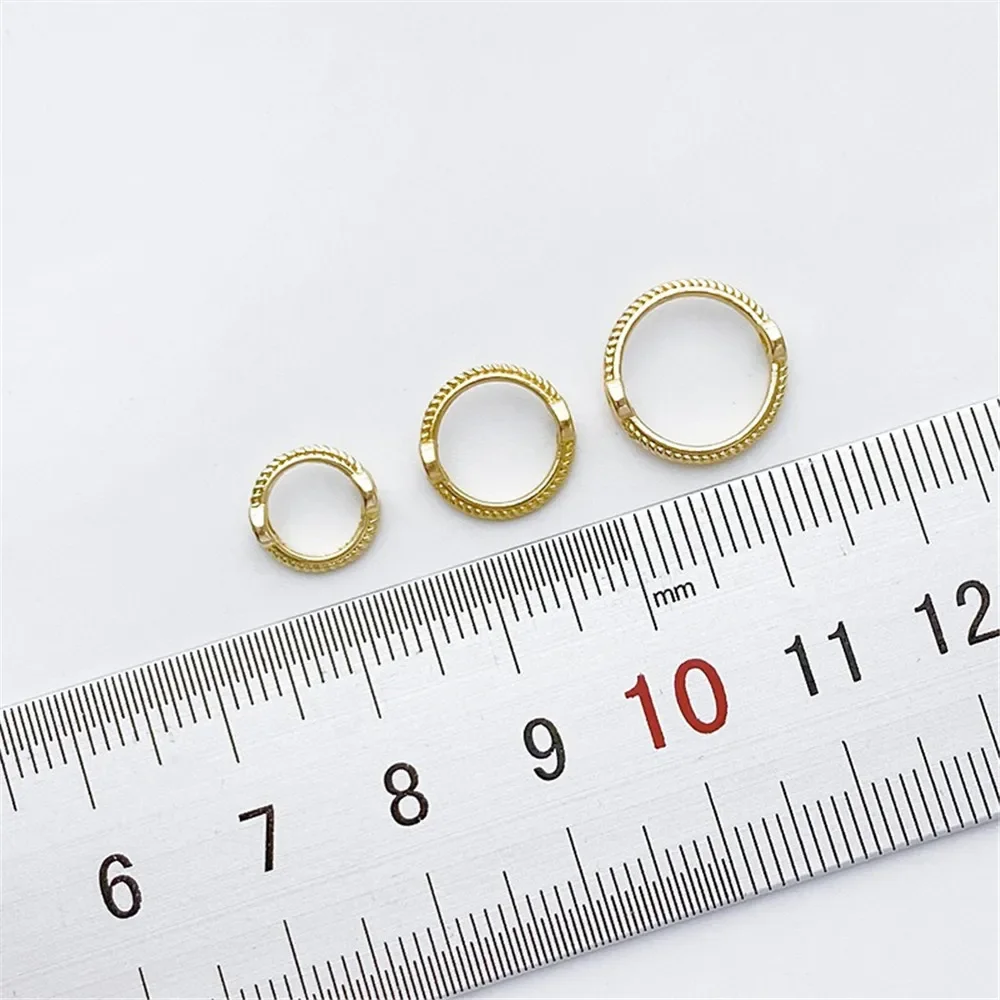 14K Gold-Color Twist Set Bead Ring Clamp Bead Straight Hole Bead Circle DIY Handmade Jewelry Accessories Materials Q036
14K Gold-Color Twist Set Bead Ring Clamp Bead Straight Hole Bead Circle DIY Handmade Jewelry Accessories Materials Q036