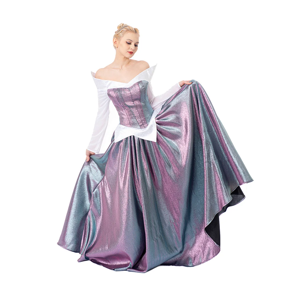 Aurora Cosplay Costume Women Purple Elegant Changing Ball Gown Princess Halloween Party Dress
Aurora Cosplay Costume Women Purple Elegant Changing Ball Gown Princess Halloween Party Dress