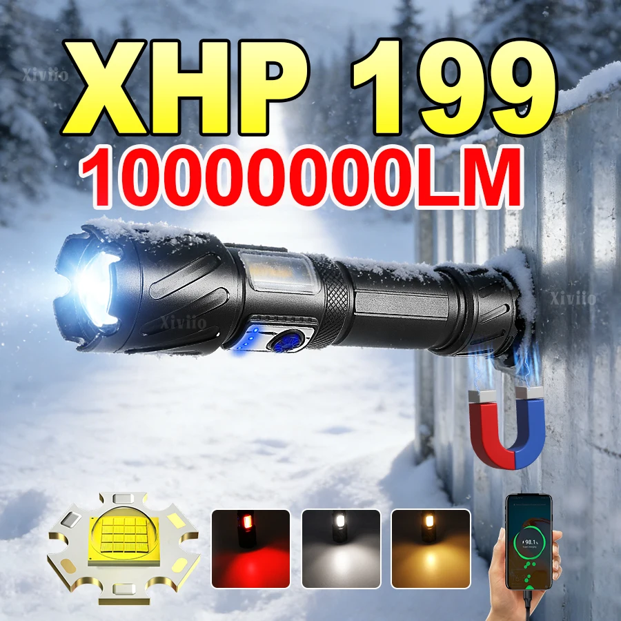 Светодиодные фонарики высокой мощности 1000000LM, USB-перезаряжаемые, мощные фонари с зумом, ручные фонари для кемпинга, рыбалки, активного отдыха
Светодиодные фонарики высокой мощности 1000000LM, USB-перезаряжаемые, мощные фонари с зумом, ручные фонари для кемпинга, рыбалки, активного отдыха