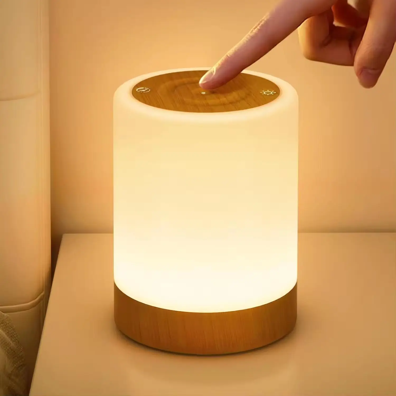 Modern Design Wood Grain Charging Night Light Touch & Clap-Sensitive Ambiance Light Colorful Creative Desktop Color Wheel
Modern Design Wood Grain Charging Night Light Touch & Clap-Sensitive Ambiance Light Colorful Creative Desktop Color Wheel