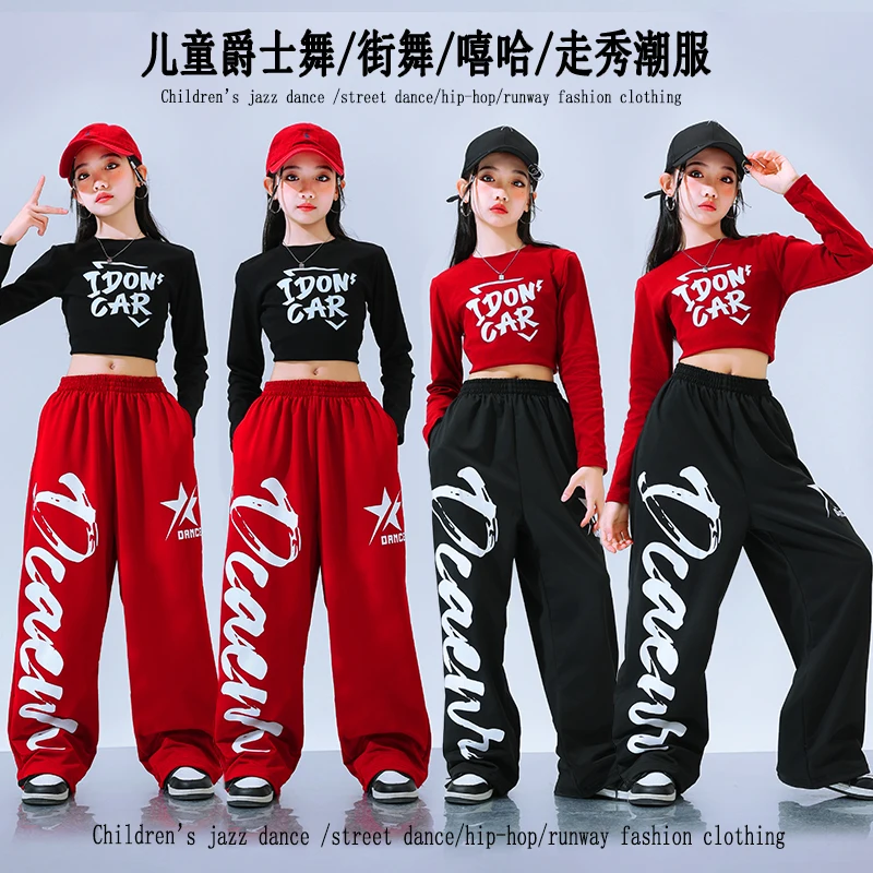 Girls K-pop Outfits Crop Tops Letters Joggers Pants Children Hip Hop Streetwear Clothes Sets Kids Cool Girl Group Jazz Costumes
Girls K-pop Outfits Crop Tops Letters Joggers Pants Children Hip Hop Streetwear Clothes Sets Kids Cool Girl Group Jazz Costumes