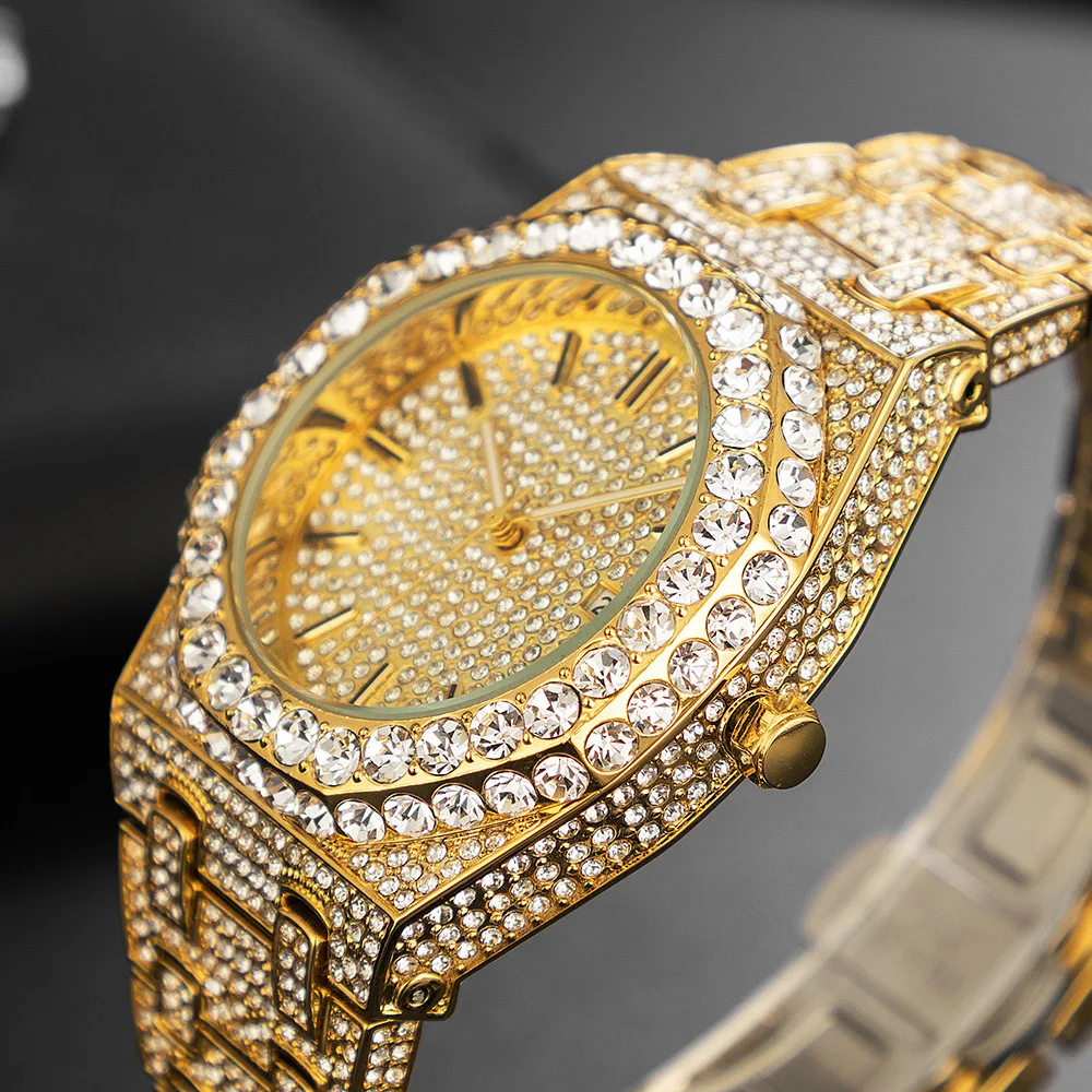 Luxury Full Diamond Men's Quartz Watch Fashion Crystallized Wristwatch with Starry Sky Dial Top Brand Waterproof 30M
Luxury Full Diamond Men's Quartz Watch Fashion Crystallized Wristwatch with Starry Sky Dial Top Brand Waterproof 30M