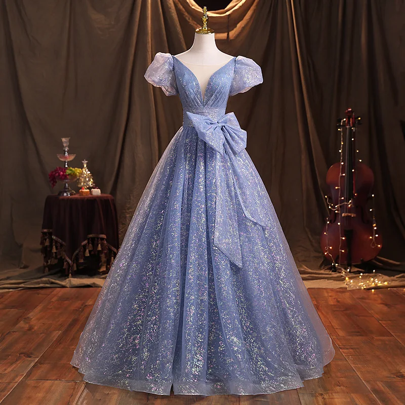 Luxury V Neck Cap Sleeve Women Evening Dresses With Big Bow Prom Party Gowns Vestido De Fiesta abendkleider
Luxury V Neck Cap Sleeve Women Evening Dresses With Big Bow Prom Party Gowns Vestido De Fiesta abendkleider