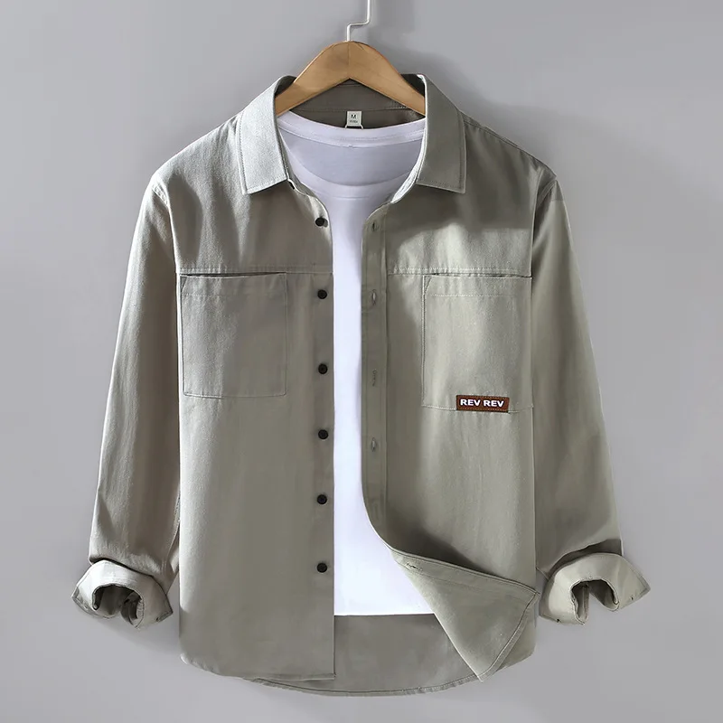 2025 Spring Men's Shirts Japanese Fashion Long Sleeve Cargo Shirt Casual Pure Cotton Button Up Shirt Simple Tops Vintage Clothes
2025 Spring Men's Shirts Japanese Fashion Long Sleeve Cargo Shirt Casual Pure Cotton Button Up Shirt Simple Tops Vintage Clothes