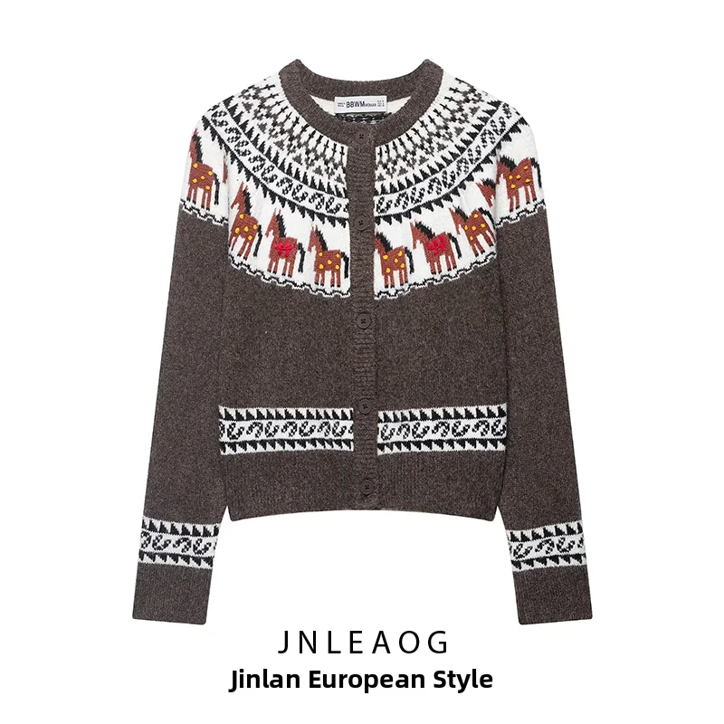 Faionable Knitted Patchwork Outerwear for Women Autumn New Sle Versatile Long Sve Cardigan Polyester Fiber Ladieswear
Faionable Knitted Patchwork Outerwear for Women Autumn New Sle Versatile Long Sve Cardigan Polyester Fiber Ladieswear