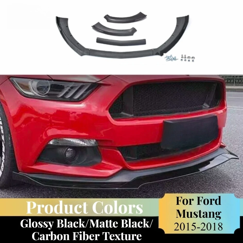 For Ford Mustang 2015-2018 Front Lip Splitter Chin Spoiler 3PCS ABS Carbon Look Sport Durable Upgrade Body Kit Performance Pro
For Ford Mustang 2015-2018 Front Lip Splitter Chin Spoiler 3PCS ABS Carbon Look Sport Durable Upgrade Body Kit Performance Pro