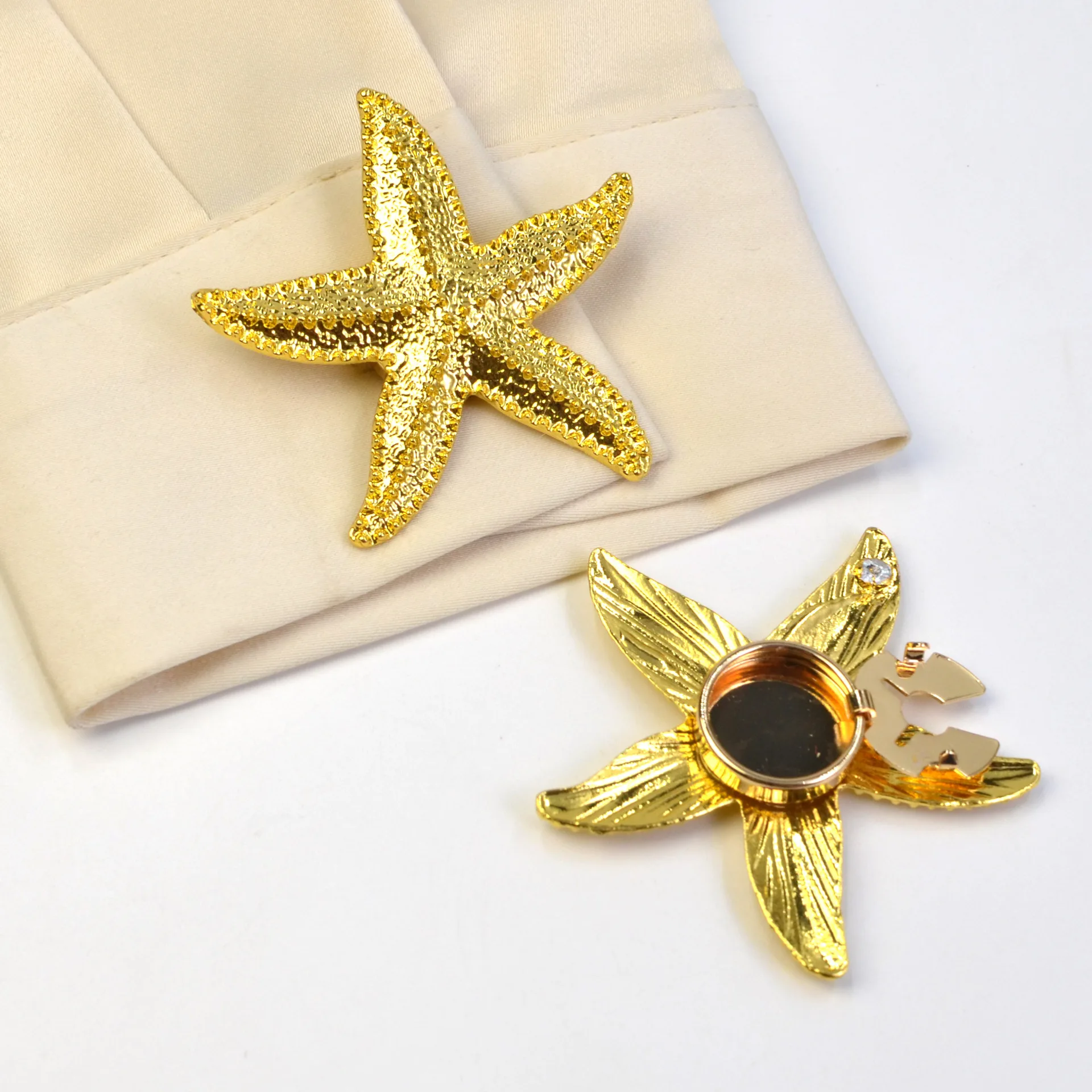 Starfish Shape Cufflink Covers, Gold/Silver Cufflink Tops for DIY Cufflinks Shirt Cuff Decor, unisex Fashion Jewelry Accessories
Starfish Shape Cufflink Covers, Gold/Silver Cufflink Tops for DIY Cufflinks Shirt Cuff Decor, unisex Fashion Jewelry Accessories