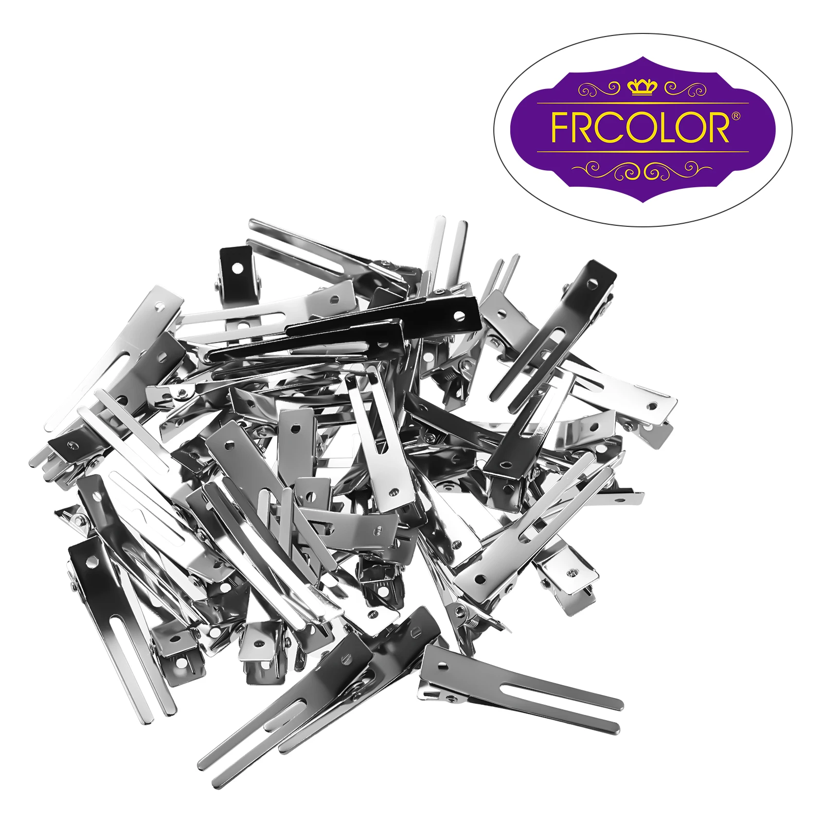 50pcs Double Prong Metal Alligator Clips Electroplating Smooth Durable Styling Hair Accessories Salon Use Fix Hair Easily
50pcs Double Prong Metal Alligator Clips Electroplating Smooth Durable Styling Hair Accessories Salon Use Fix Hair Easily