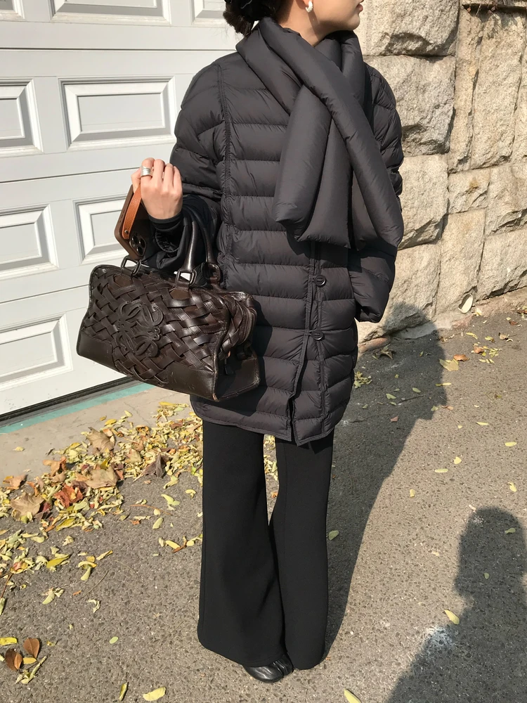 White Goose down Jaet Women's Sle Double-Wear Scarf Collar Coat Casual Thiened Long Sve Warm Mid-Length Single-Button
White Goose down Jaet Women's Sle Double-Wear Scarf Collar Coat Casual Thiened Long Sve Warm Mid-Length Single-Button