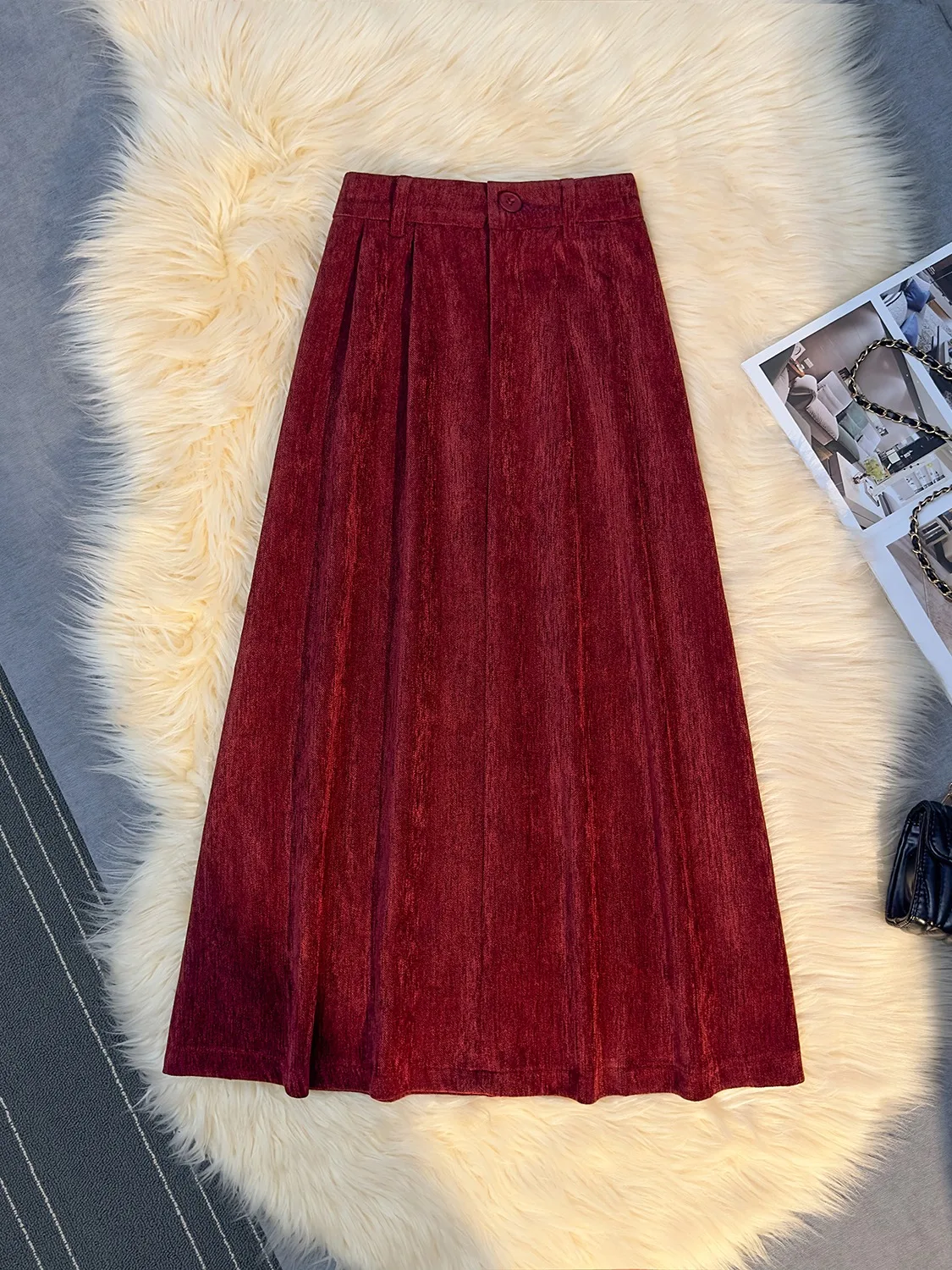 Spring High Waist Red A-Line Skirt Women's Skirt Draped Loose Pleated f-length Korean Sle Commute Friendly
Spring High Waist Red A-Line Skirt Women's Skirt Draped Loose Pleated f-length Korean Sle Commute Friendly