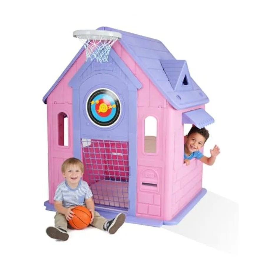 Playhouse Cottage 4-in-1 Activity Center with Magnetic Dartboard, Basketball Hoop, Soccer Goal Ring Toss Spacious Indoor/Outdoo
Playhouse Cottage 4-in-1 Activity Center with Magnetic Dartboard, Basketball Hoop, Soccer Goal Ring Toss Spacious Indoor/Outdoo