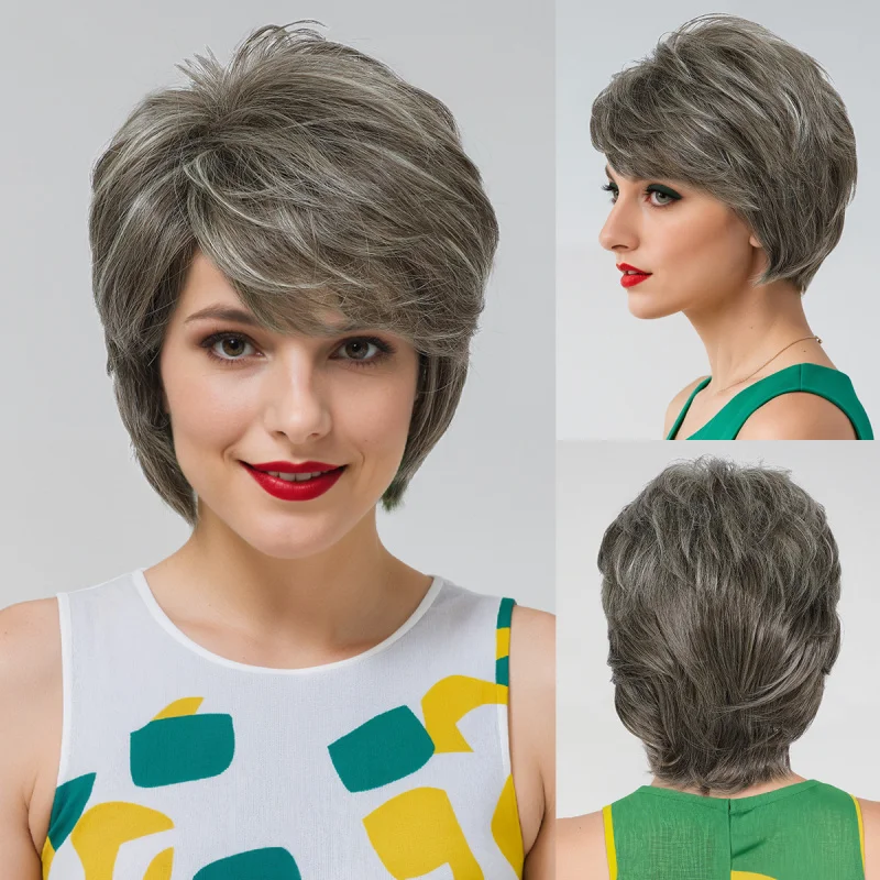 European and American style gradient wig for , fluffy curly , fashionable voluminous women's short hair
European and American style gradient wig for , fluffy curly , fashionable voluminous women's short hair