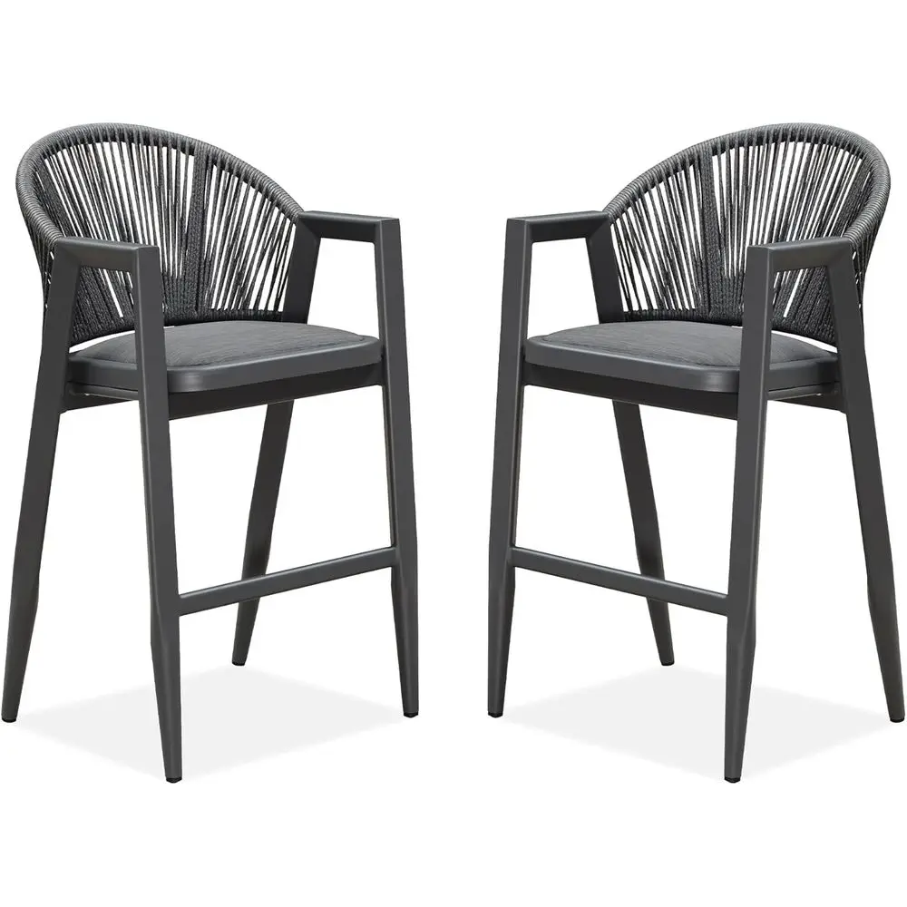 Grey Wicker Bar Stools Set of 2, Woven Bar Height Chairs for Kitchen Island or Outdoor Patio
Grey Wicker Bar Stools Set of 2, Woven Bar Height Chairs for Kitchen Island or Outdoor Patio