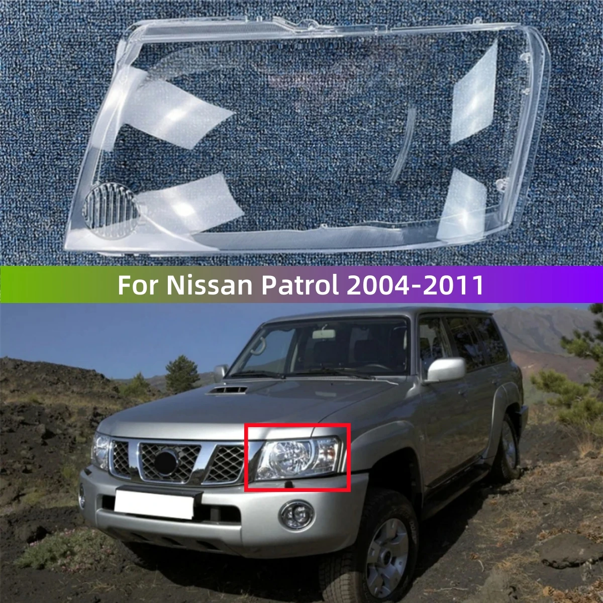 Для Nissan Patrol 2004, 2005, 2006, 2007, 2008, 2009, 2010, 2011, стеклянная фара автомобиля, замена оригинального абажура
Для Nissan Patrol 2004, 2005, 2006, 2007, 2008, 2009, 2010, 2011, стеклянная фара автомобиля, замена оригинального абажура